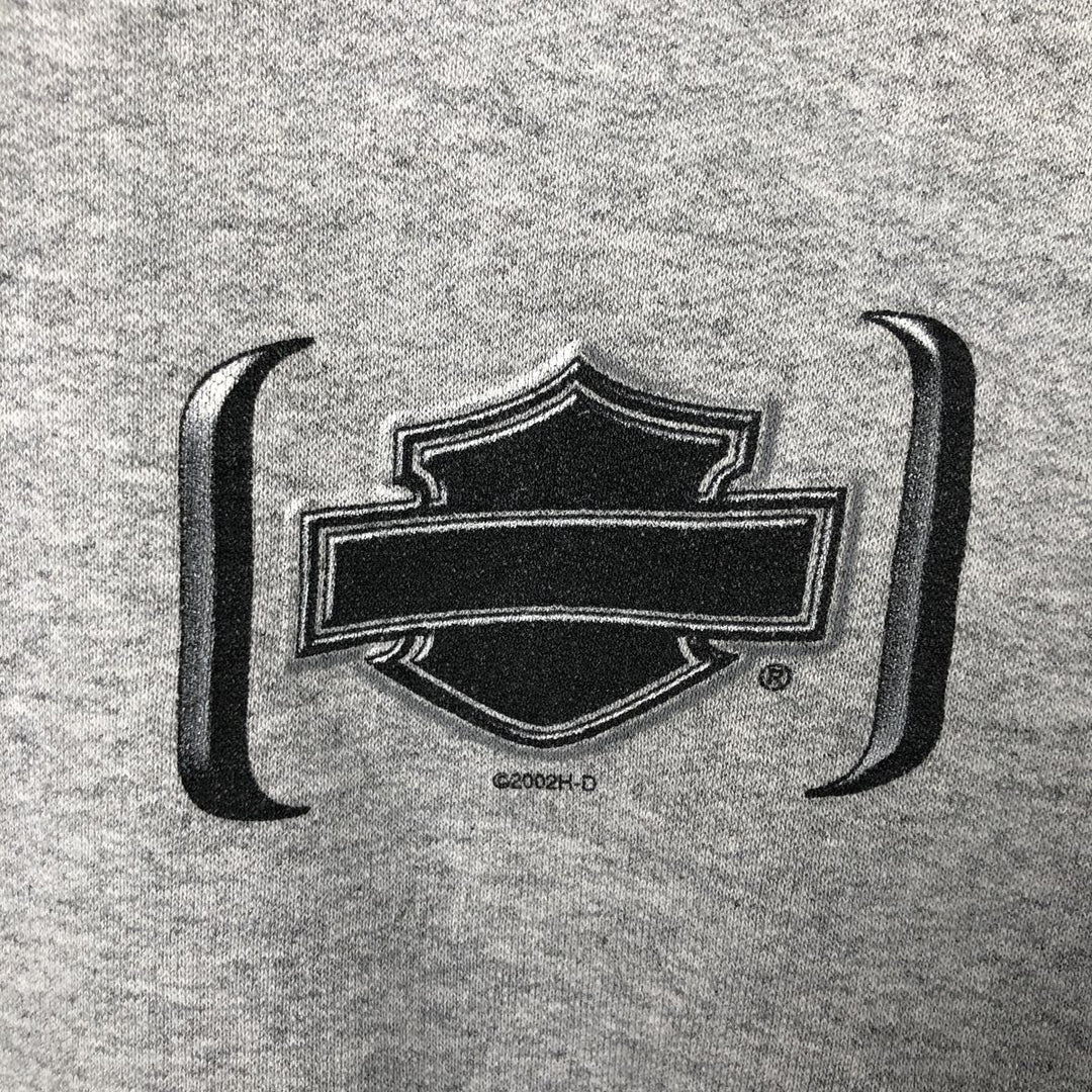 2000'S Harley-Davidson Half-Zip Advertising Pullover Hoodie, Men's XL unclear gray type Vintage Second Hand