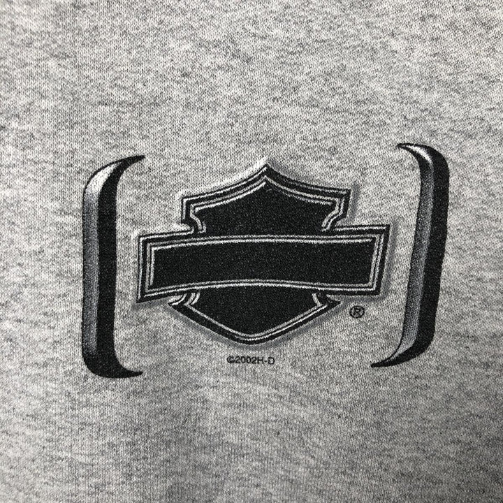 2000'S Harley-Davidson Half-Zip Advertising Pullover Hoodie, Men's XL unclear gray type Vintage Second Hand