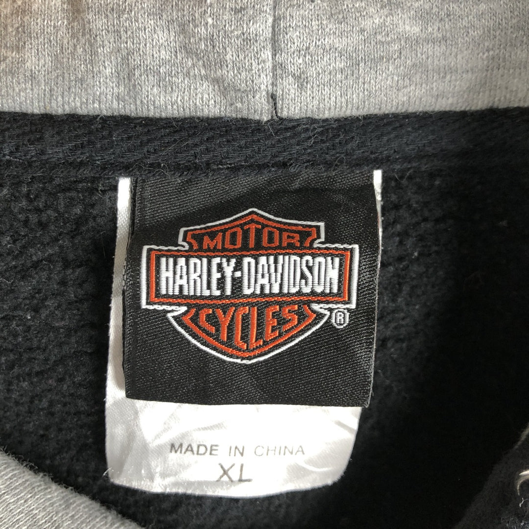 2000'S Harley-Davidson Advertising Pullover Hoodie, Men's XL cotton black type Vintage Second Hand