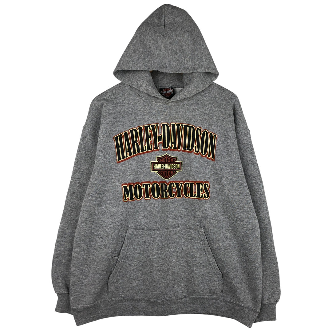 Harley-Davidson Advertising Pullover Hoodie, Men's Size L unclear gray type Vintage Second Hand