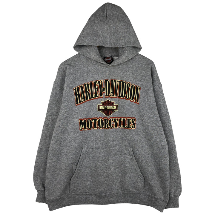 Harley-Davidson Advertising Pullover Hoodie, Men's Size L unclear gray type Vintage Second Hand