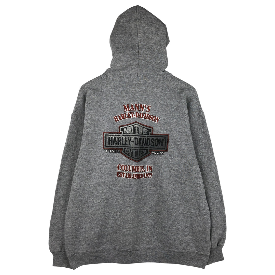 Harley-Davidson Advertising Pullover Hoodie, Men's Size L unclear gray type Vintage Second Hand