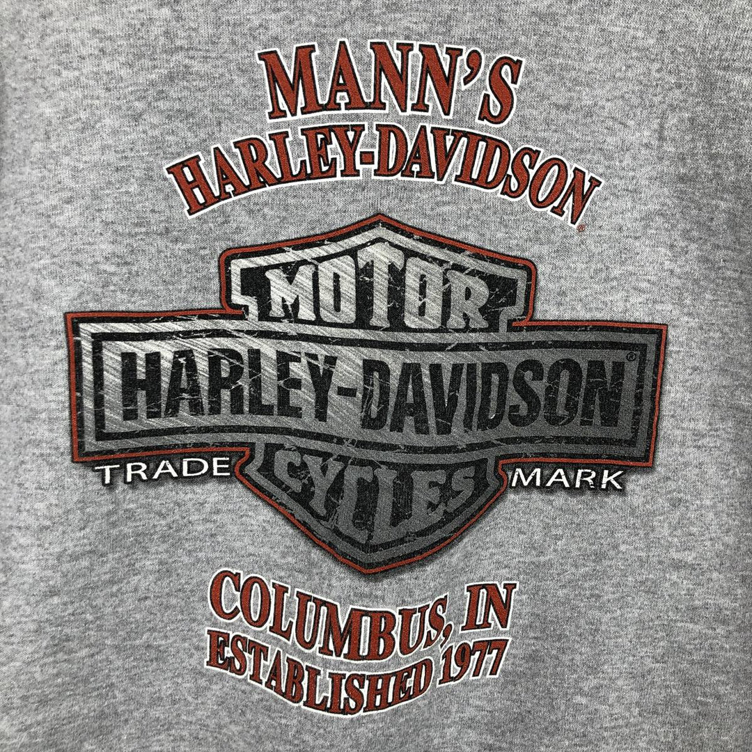 Harley-Davidson Advertising Pullover Hoodie, Men's Size L unclear gray type Vintage Second Hand