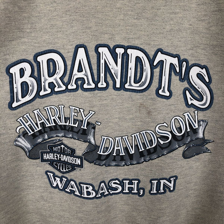 Vintage 1990'S Harley-Davidson Advertising Pullover Hoodie, Made in USA, Men's Size L cotton Beige type Vintage Second Hand