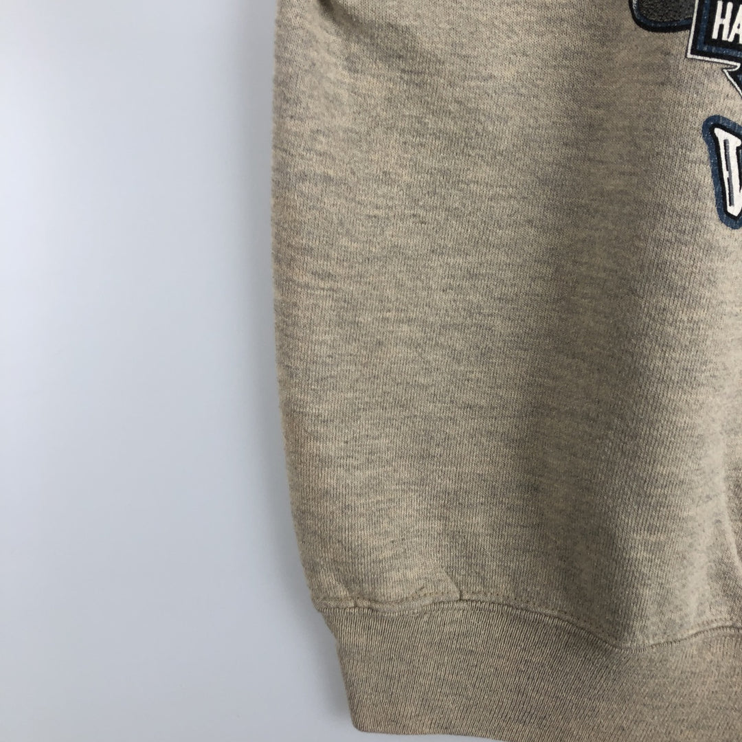 Vintage 1990'S Harley-Davidson Advertising Pullover Hoodie, Made in USA, Men's Size L cotton Beige type Vintage Second Hand