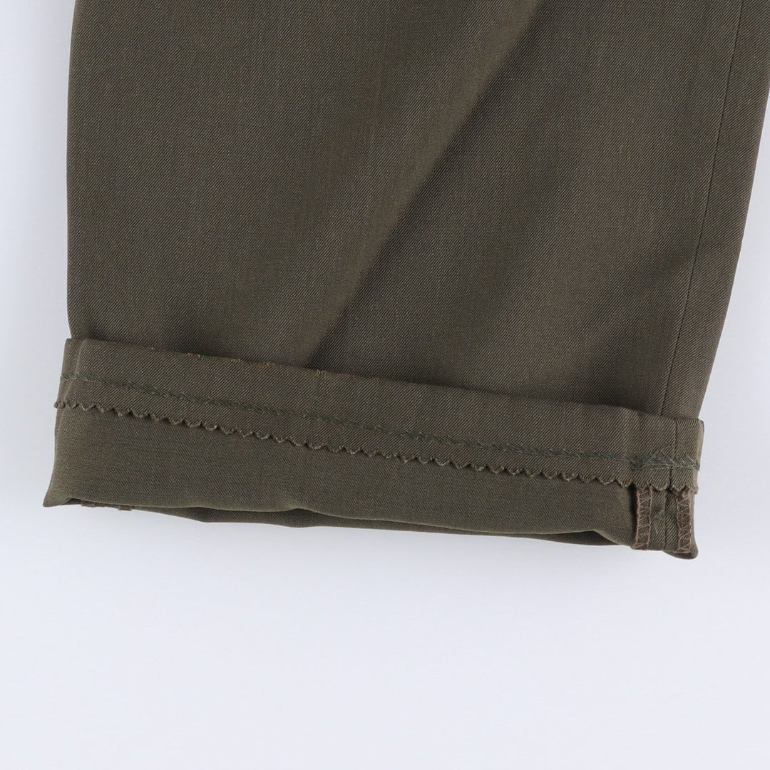 90'S CITY STREETS Three-pleat Slacks, Men's, Size 34, Vintage polyester Khaki type Vintage Second Hand