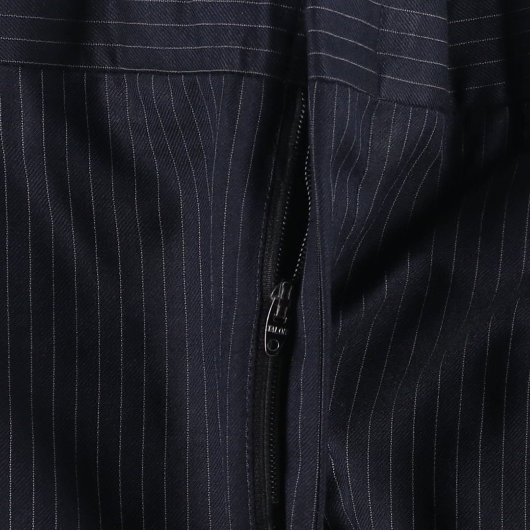 Stripe Pattern Slacks Pants Men's W34 Vintage unclear navy blue type Vintage Second Hand