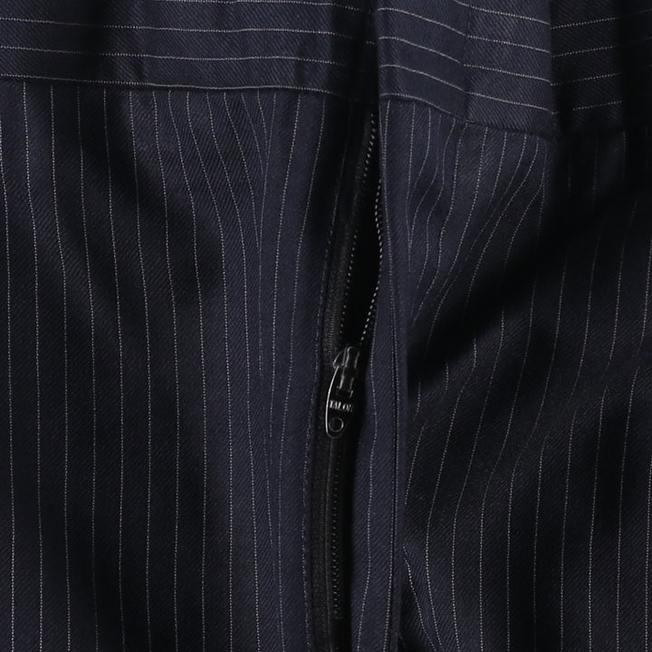 Stripe Pattern Slacks Pants Men's W34 Vintage unclear navy blue type Vintage Second Hand