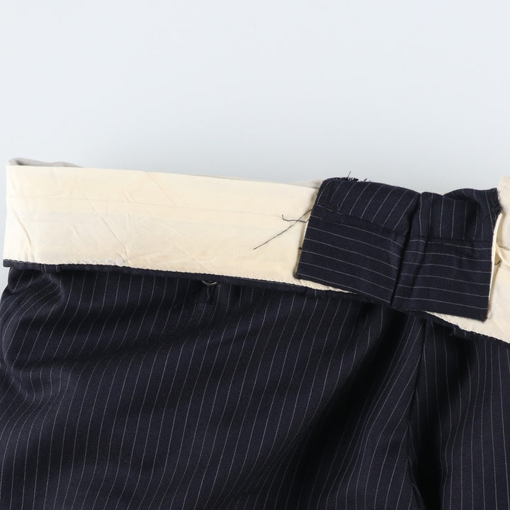 Stripe Pattern Slacks Pants Men's W34 Vintage unclear navy blue type Vintage Second Hand
