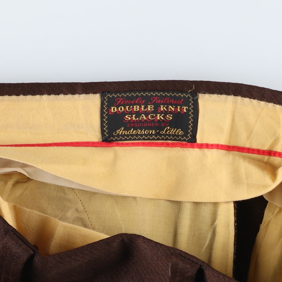 Vintage 1970'S Anderson-Little flared pants, men's size W36 unclear brown type Vintage Second Hand