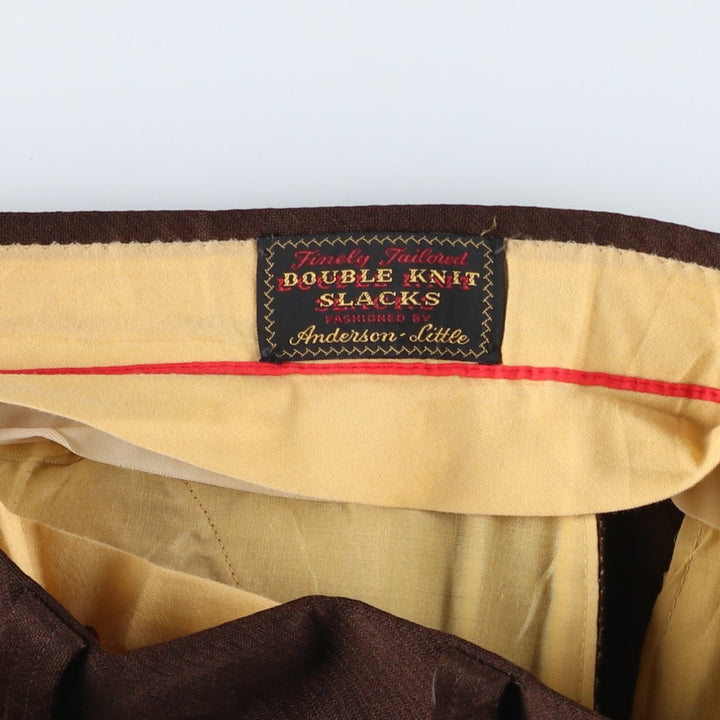 Vintage 1970'S Anderson-Little flared pants, men's size W36 unclear brown type Vintage Second Hand