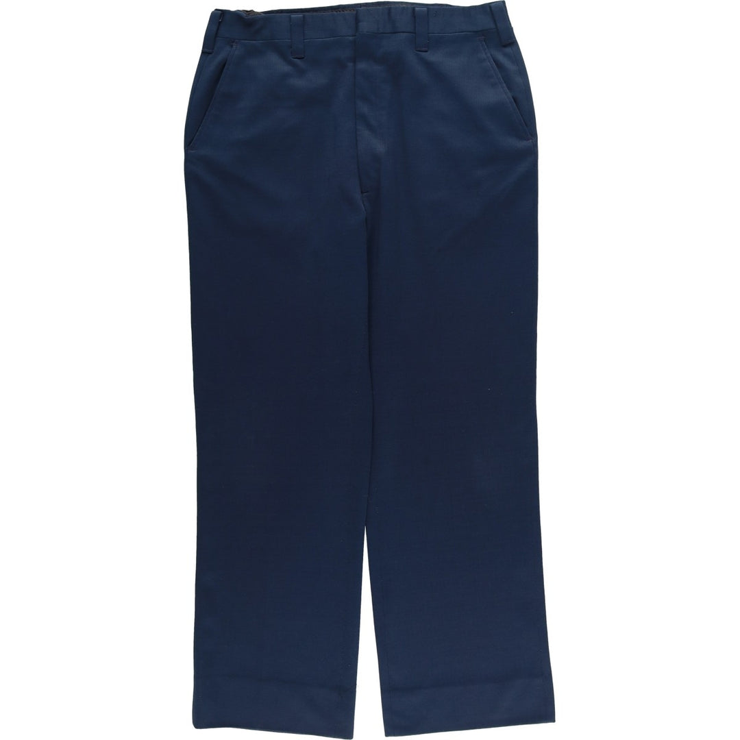 Vintage 70s-80'S Haggar slacks, men's size W34 unclear navy blue type Vintage Second Hand