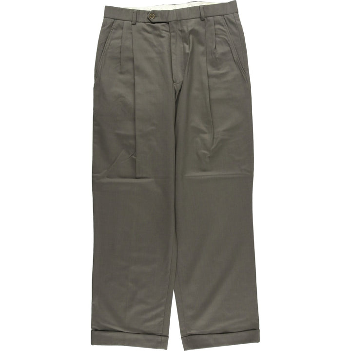 Brooks Brothers 346 Two-pleat Wool Pants, Men's Size W32 wool Khaki type Vintage Second Hand