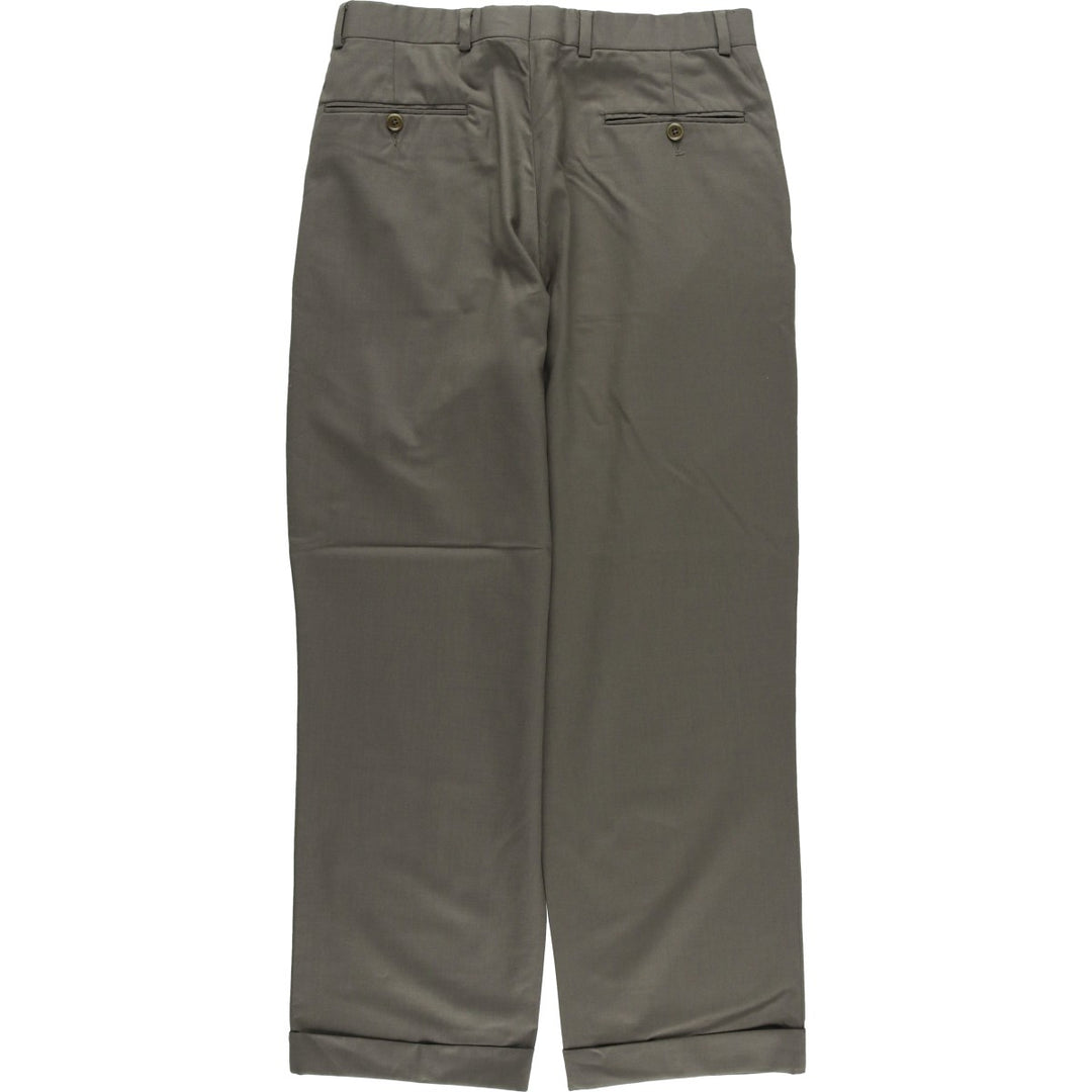 Brooks Brothers 346 Two-pleat Wool Pants, Men's Size W32 wool Khaki type Vintage Second Hand