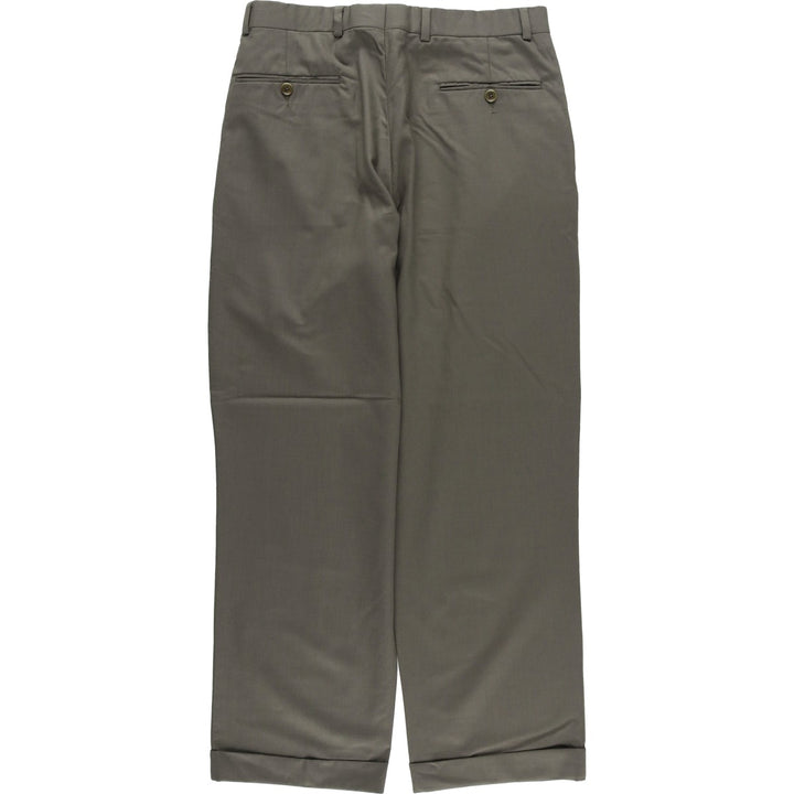 Brooks Brothers 346 Two-pleat Wool Pants, Men's Size W32 wool Khaki type Vintage Second Hand