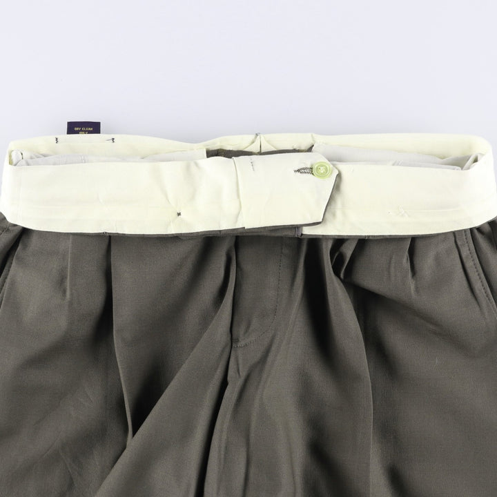 Brooks Brothers 346 Two-pleat Wool Pants, Men's Size W32 wool Khaki type Vintage Second Hand
