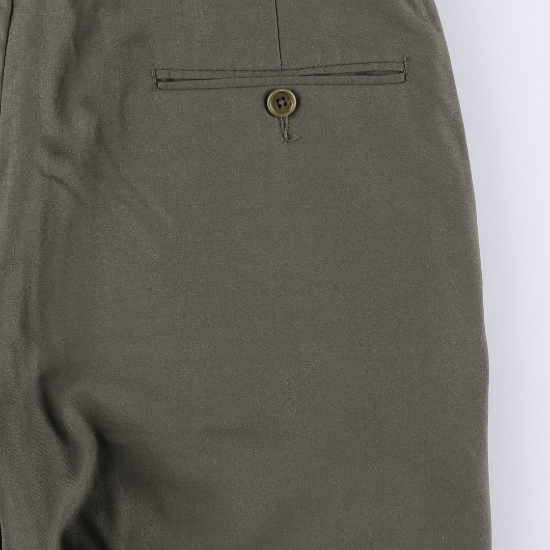Brooks Brothers 346 Two-pleat Wool Pants, Men's Size W32 wool Khaki type Vintage Second Hand