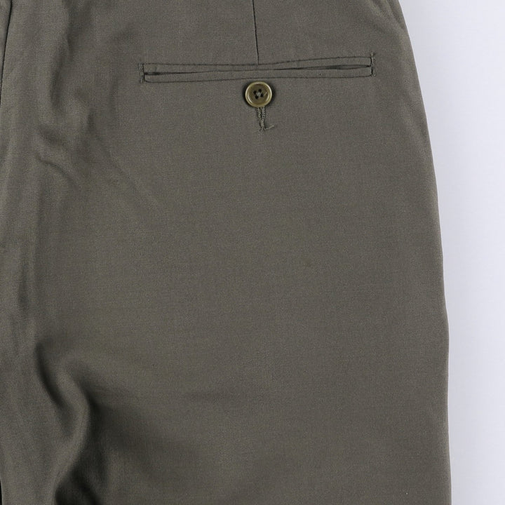 Brooks Brothers 346 Two-pleat Wool Pants, Men's Size W32 wool Khaki type Vintage Second Hand
