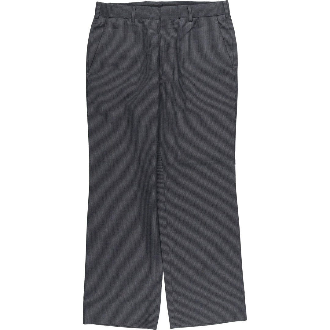 Vintage striped pattern slacks for men, size W33 unclear gray type Vintage Second Hand