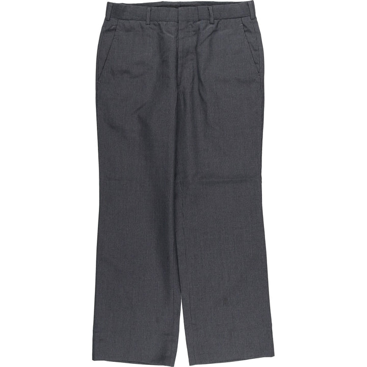 Vintage striped pattern slacks for men, size W33 unclear gray type Vintage Second Hand