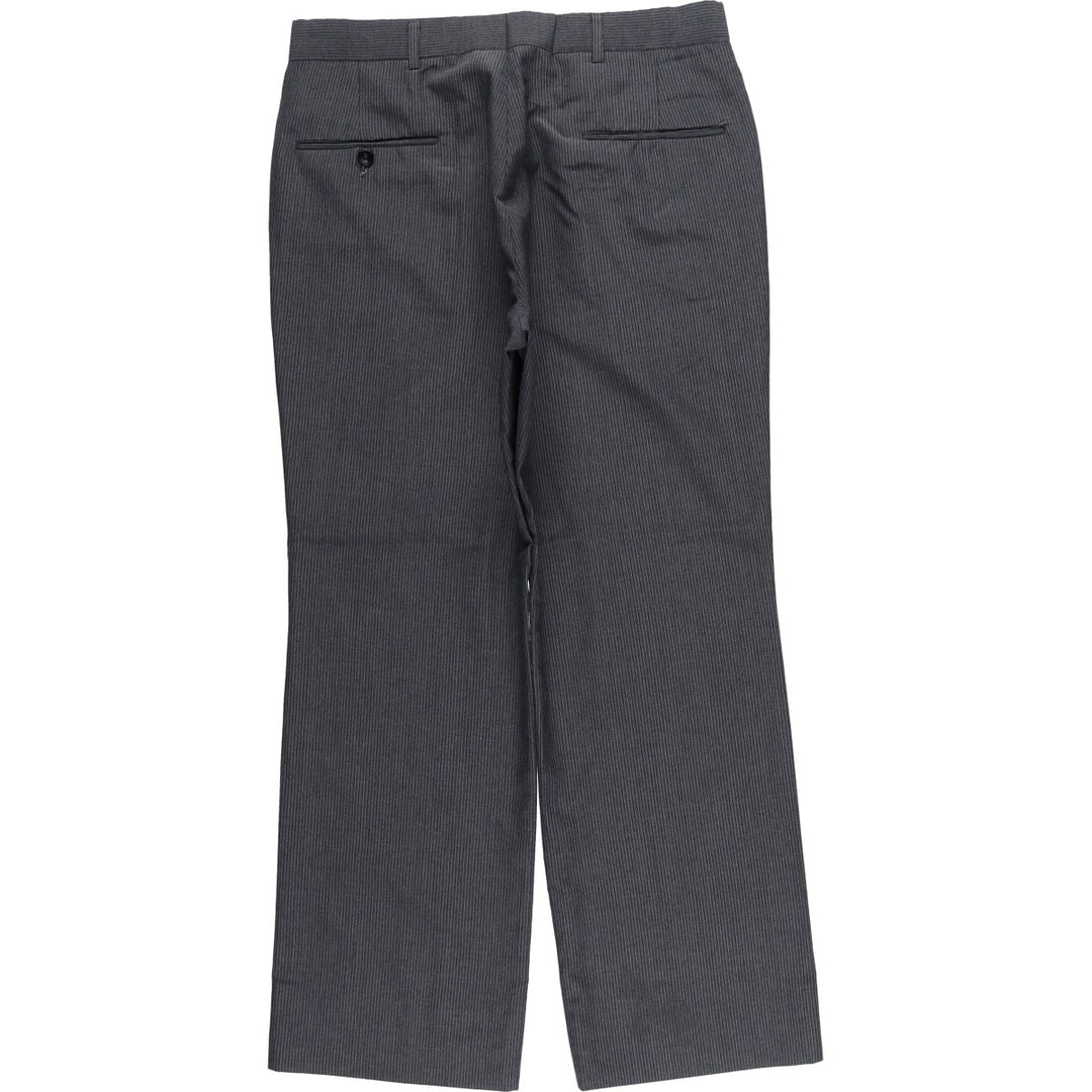 Vintage striped pattern slacks for men, size W33 unclear gray type Vintage Second Hand