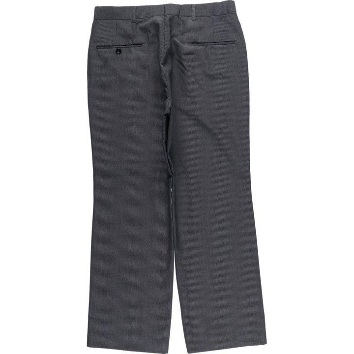 Vintage striped pattern slacks for men, size W33 unclear gray type Vintage Second Hand