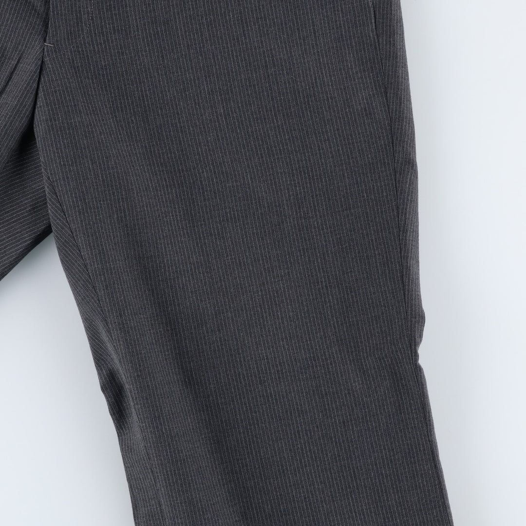 Vintage striped pattern slacks for men, size W33 unclear gray type Vintage Second Hand