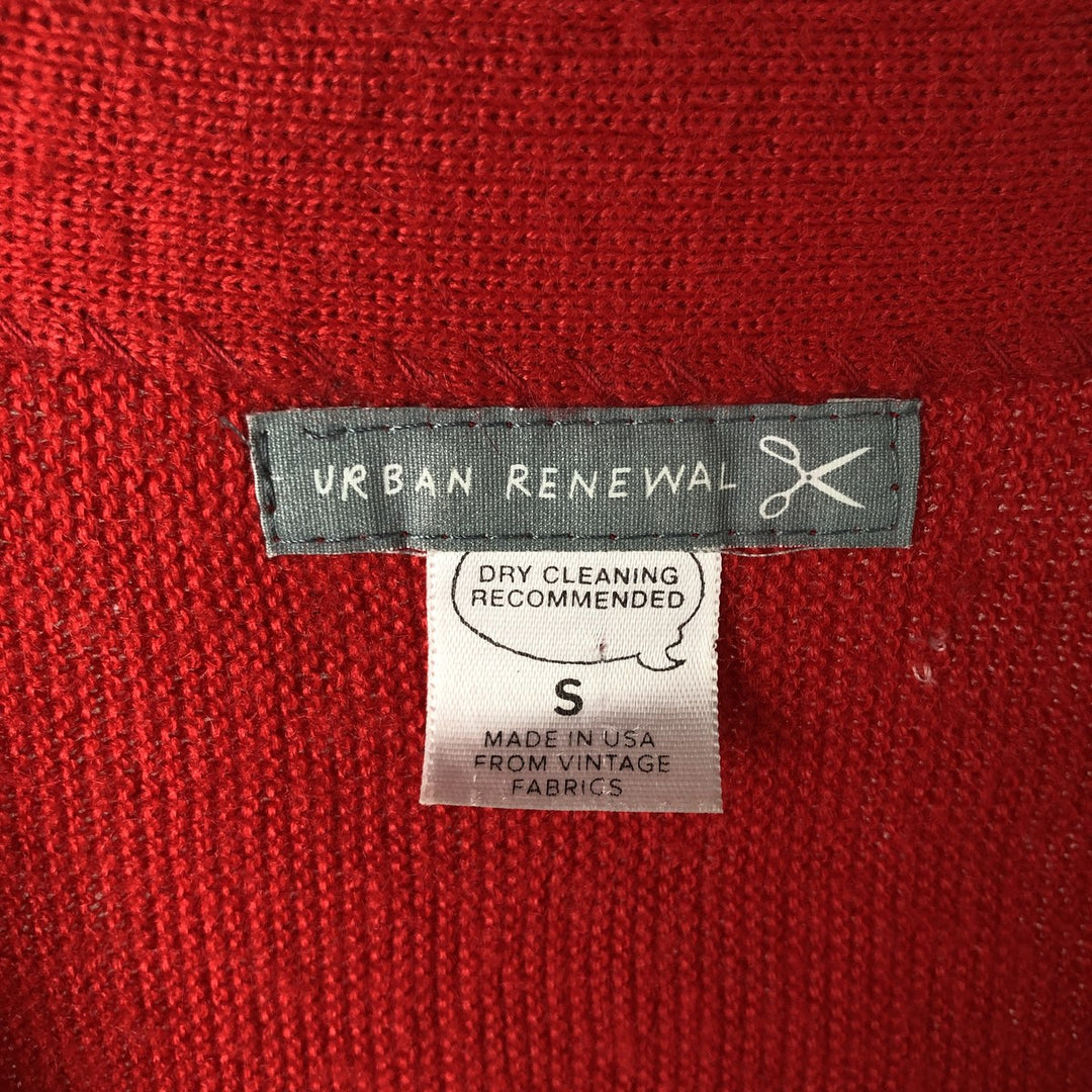 URBAN RENEWAL Acrylic Knit Cardigan, Made in USA, Women's Size S unclear red type Vintage Second Hand