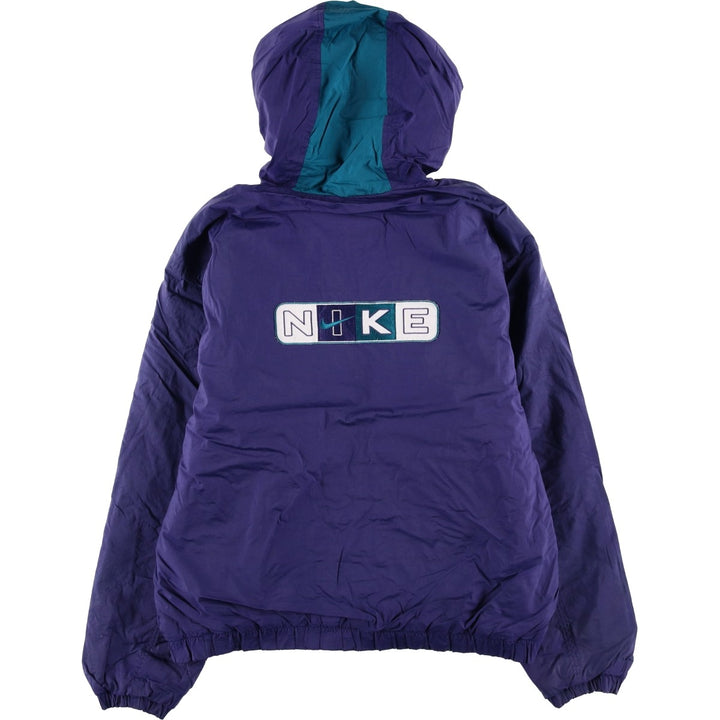 90'S Nike padded hoodie/puffer jacket, women's size M, vintage polyester purple type Vintage Second Hand