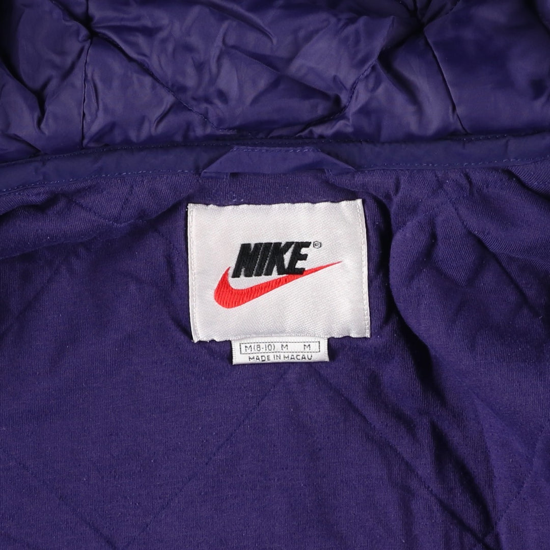 90'S Nike padded hoodie/puffer jacket, women's size M, vintage polyester purple type Vintage Second Hand