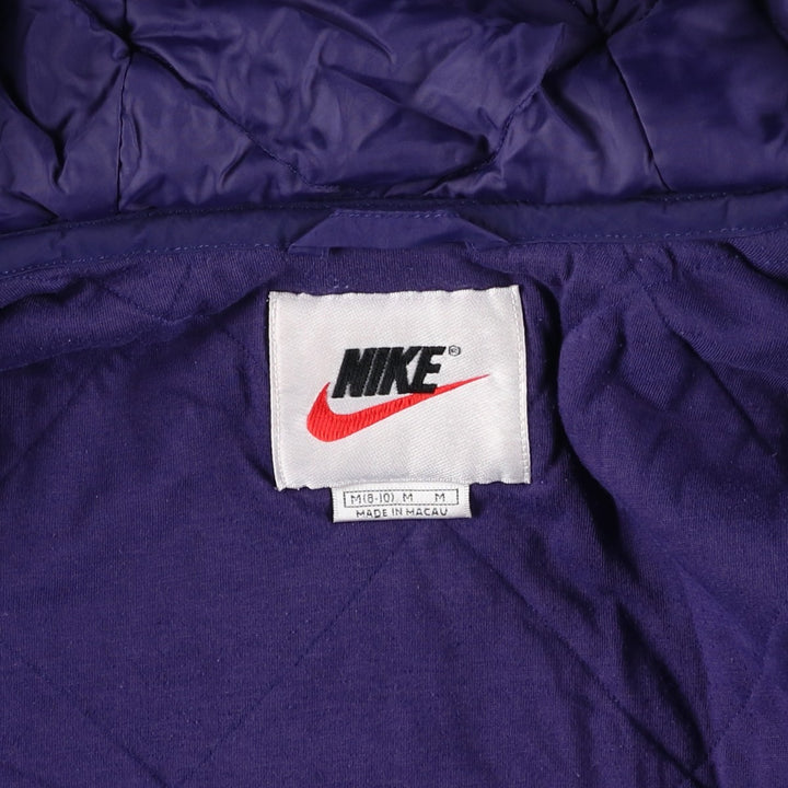 90'S Nike padded hoodie/puffer jacket, women's size M, vintage polyester purple type Vintage Second Hand