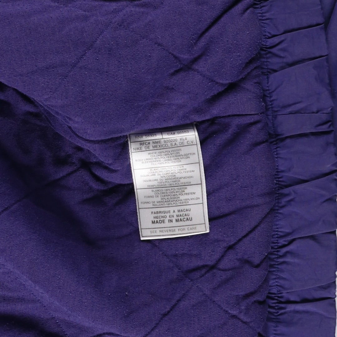 90'S Nike padded hoodie/puffer jacket, women's size M, vintage polyester purple type Vintage Second Hand