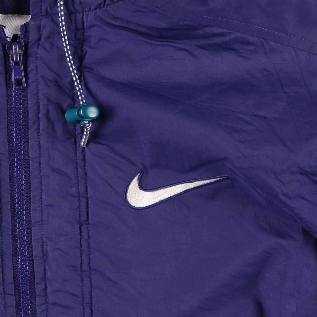 90'S Nike padded hoodie/puffer jacket, women's size M, vintage polyester purple type Vintage Second Hand