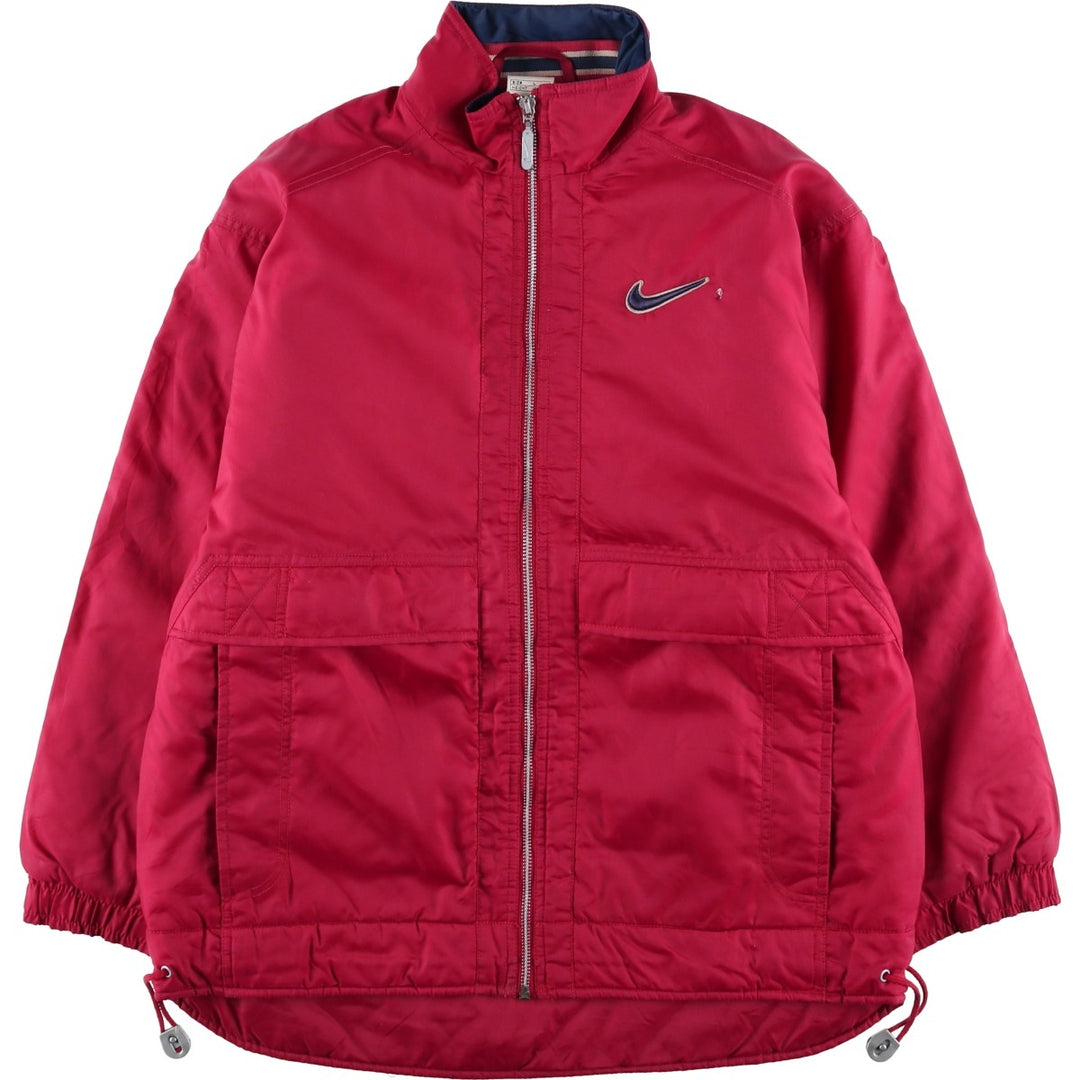 90'S Nike padded puffer jacket, women's size L, vintage Nylon red type Vintage Second Hand