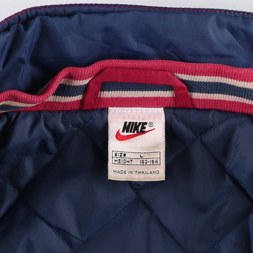 90'S Nike padded puffer jacket, women's size L, vintage Nylon red type Vintage Second Hand