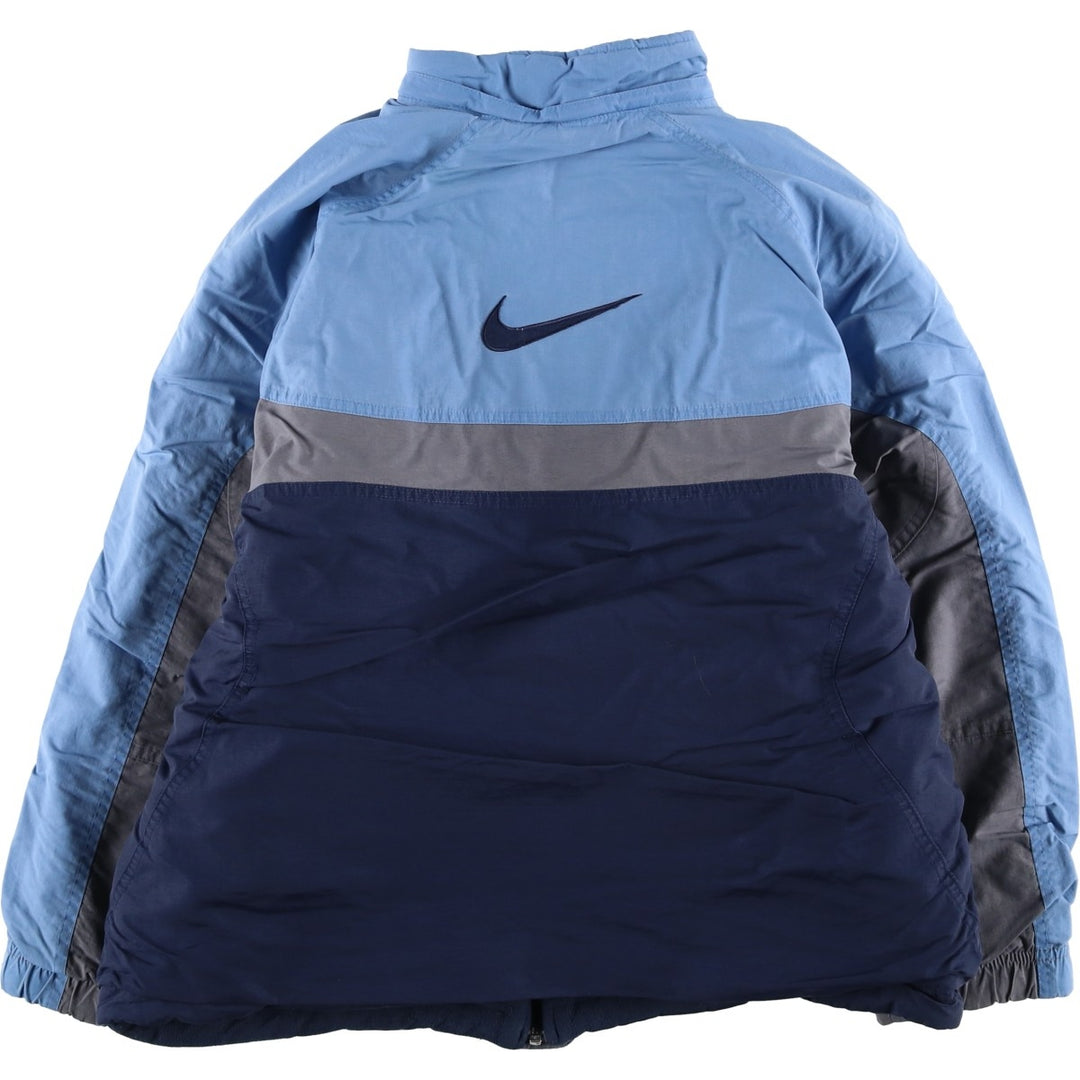 2000'S Nike reversible padded puffer jacket, women's size XL Nylon Blue type light blue Vintage Second Hand