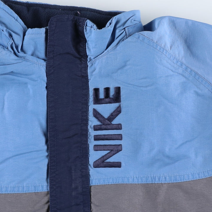 2000'S Nike reversible padded puffer jacket, women's size XL Nylon Blue type light blue Vintage Second Hand