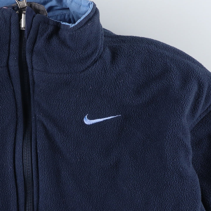 2000'S Nike reversible padded puffer jacket, women's size XL Nylon Blue type light blue Vintage Second Hand