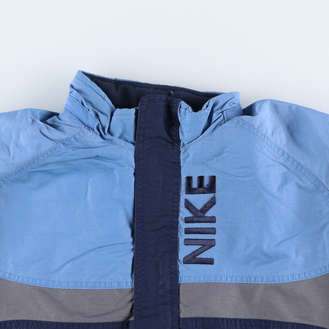 2000'S Nike reversible padded puffer jacket, women's size XL Nylon Blue type light blue Vintage Second Hand