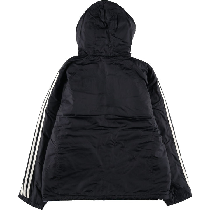 2000'S adidas reversible padded hoodie/puffer jacket, women's size L Nylon black type Vintage Second Hand