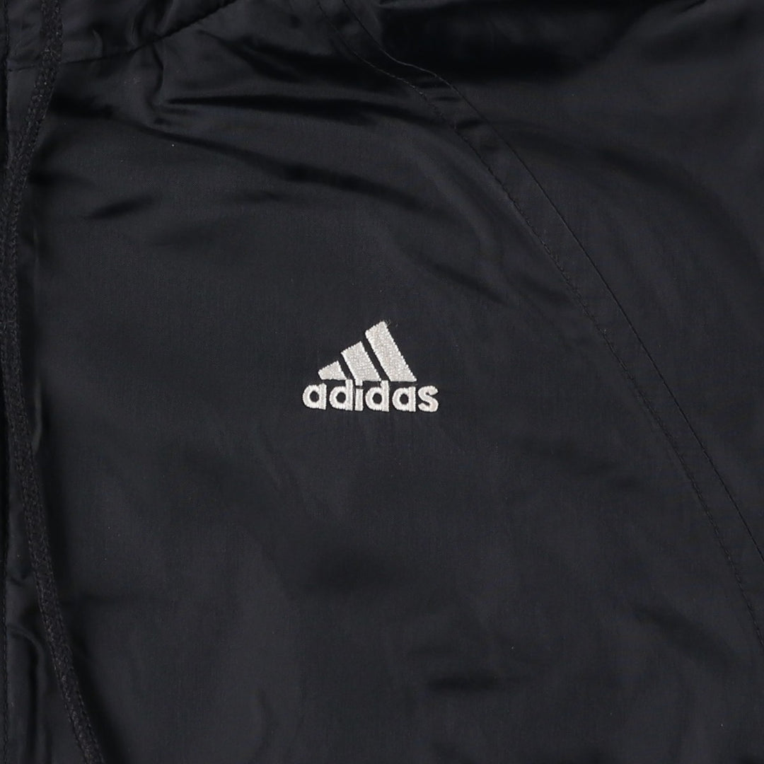 2000'S adidas reversible padded hoodie/puffer jacket, women's size L Nylon black type Vintage Second Hand