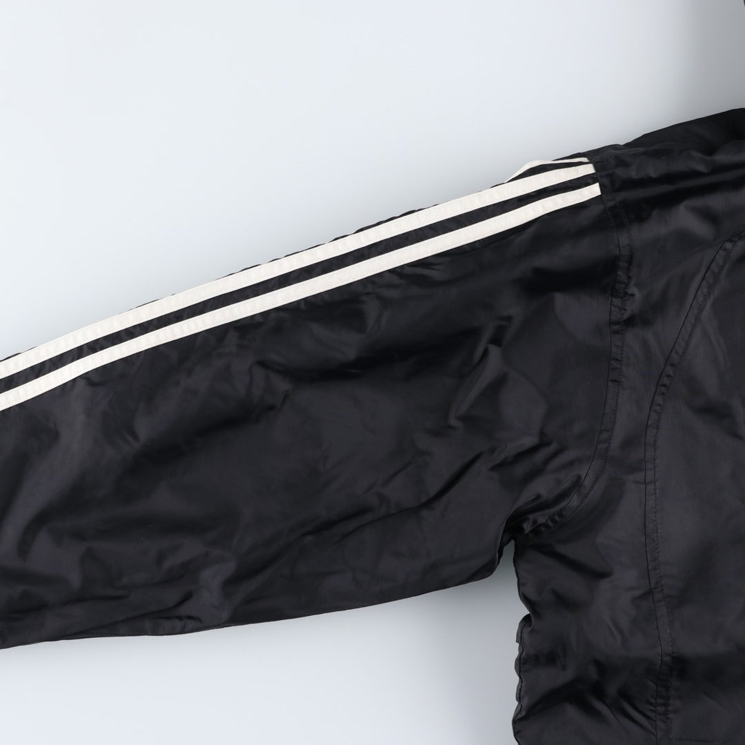 2000'S adidas reversible padded hoodie/puffer jacket, women's size L Nylon black type Vintage Second Hand