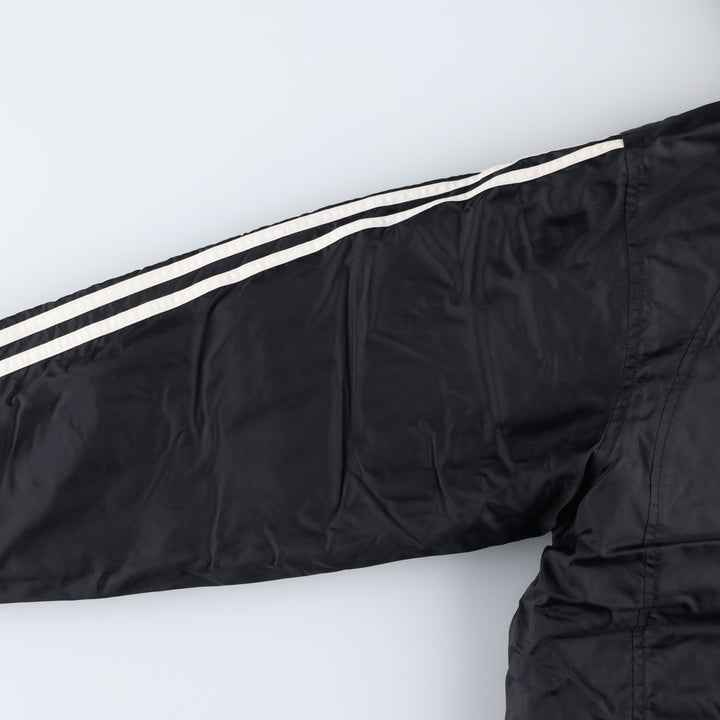 2000'S adidas reversible padded hoodie/puffer jacket, women's size L Nylon black type Vintage Second Hand
