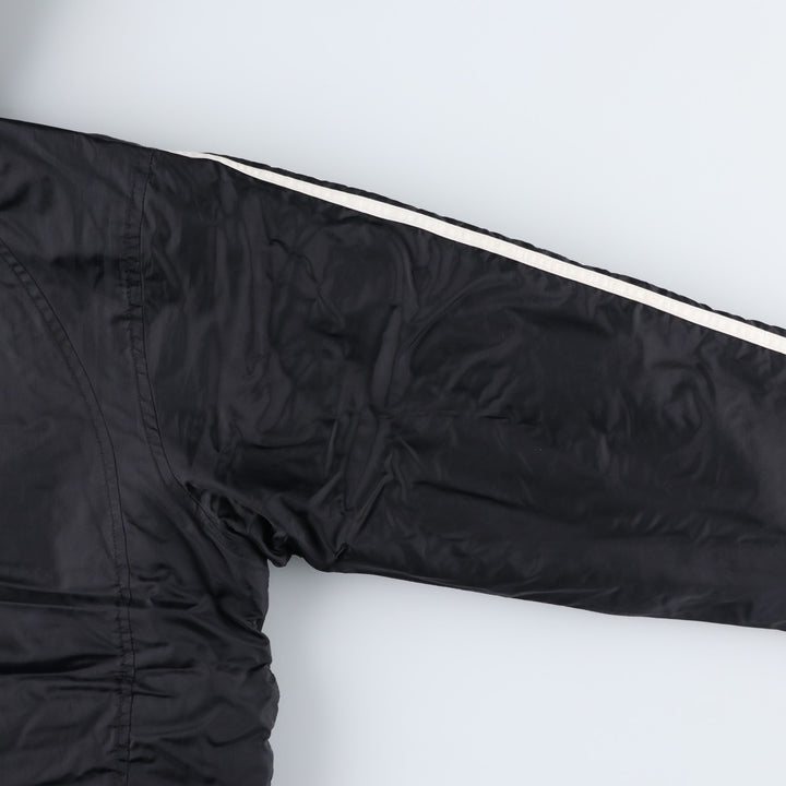 2000'S adidas reversible padded hoodie/puffer jacket, women's size L Nylon black type Vintage Second Hand