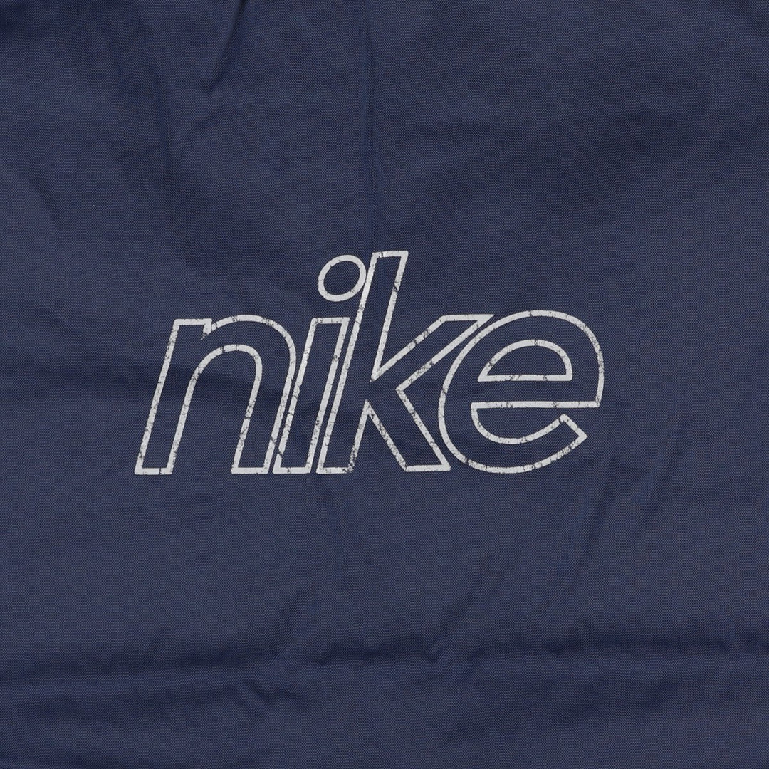 90'S Nike padded hoodie/puffer jacket, women's size L, vintage Nylon navy blue type Vintage Second Hand
