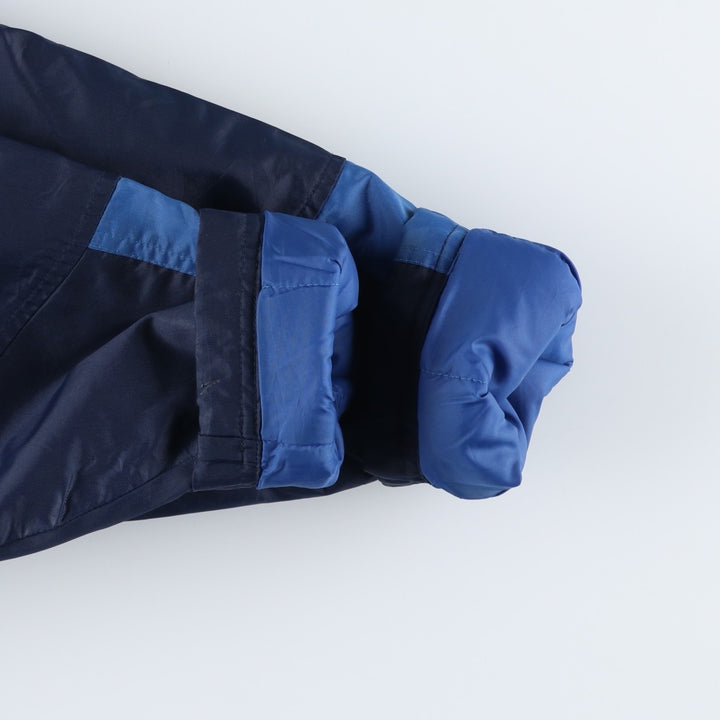 90'S Nike padded hoodie/puffer jacket, women's size L, vintage Nylon navy blue type Vintage Second Hand