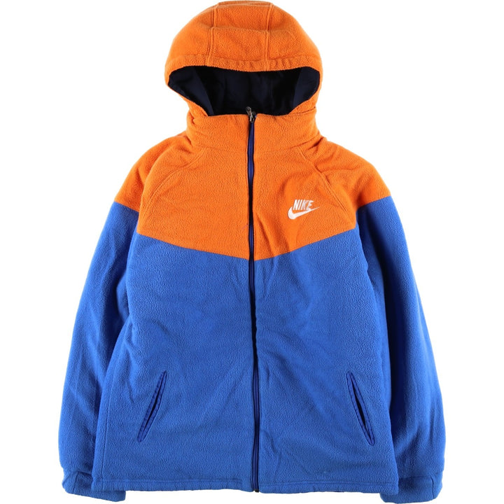 2000'S Nike reversible puffer jacket with padding, size XL, women's Nylon blue type Vintage Second Hand