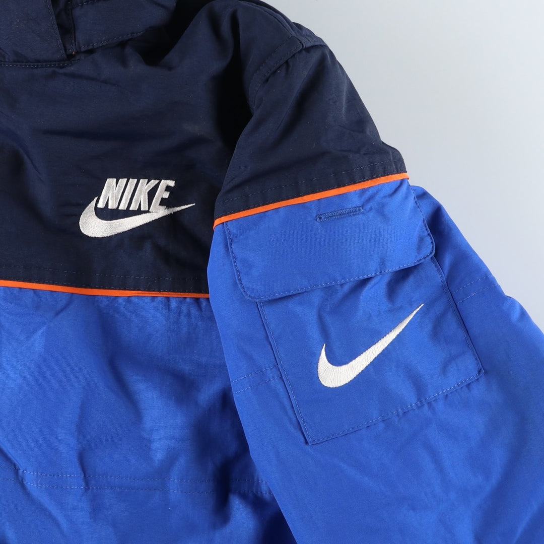2000'S Nike reversible puffer jacket with padding, size XL, women's Nylon blue type Vintage Second Hand