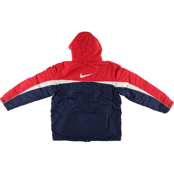 2000'S Nike Reversible Padded Parka Puffer Jacket, Women's, Size XL Nylon red type Vintage Second Hand