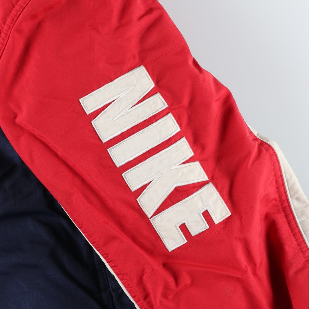 2000'S Nike Reversible Padded Parka Puffer Jacket, Women's, Size XL Nylon red type Vintage Second Hand